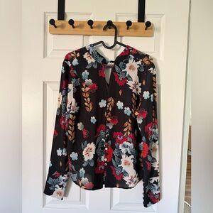 Floral Black Women's Top